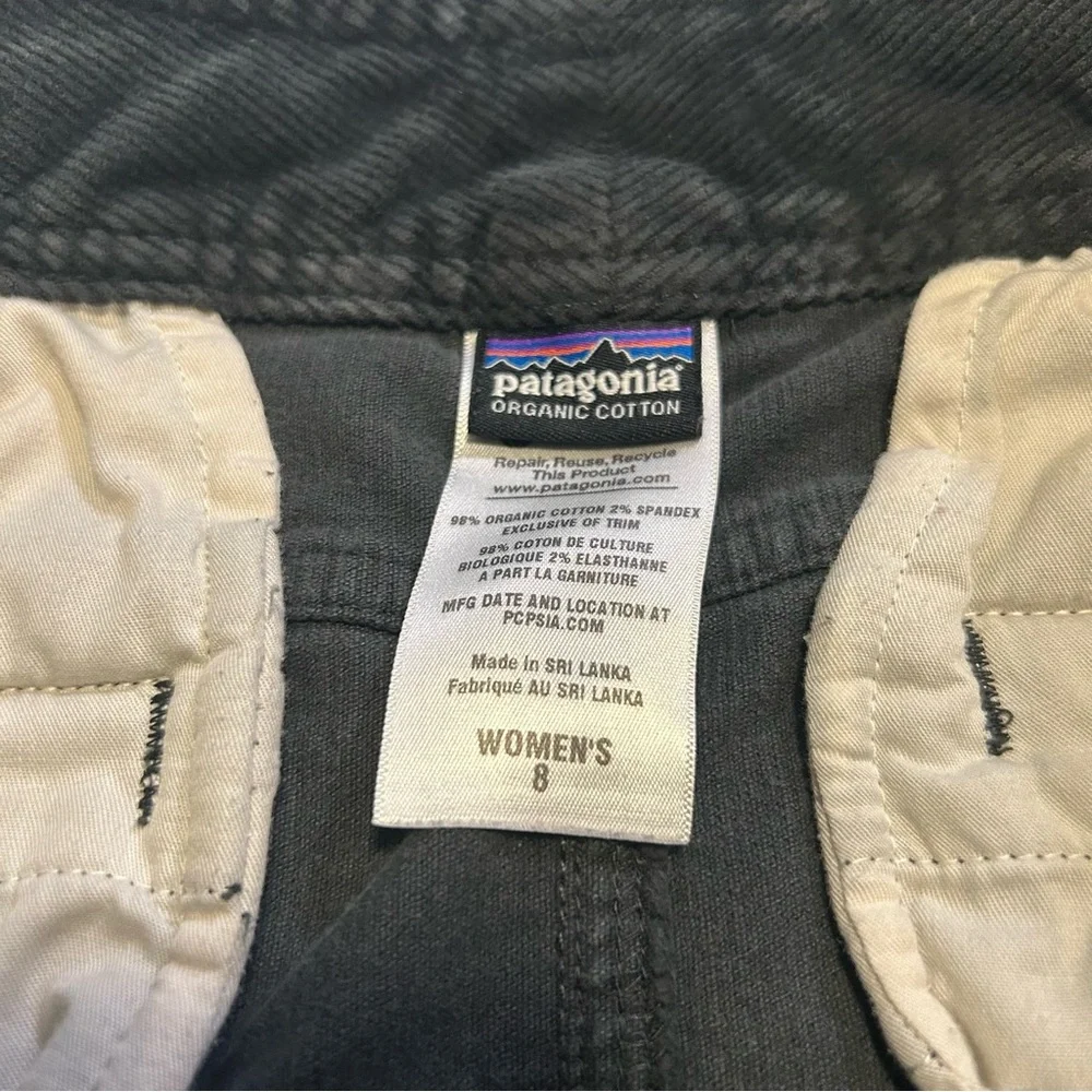 Patagonia Corduroy Above Knee Skirt Women’s Size 8 Dark Gray Logo Pockets - Picture 3 of 5